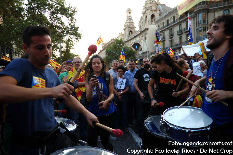 Ambient musical a la manifestació del 20-S a Barcelona.