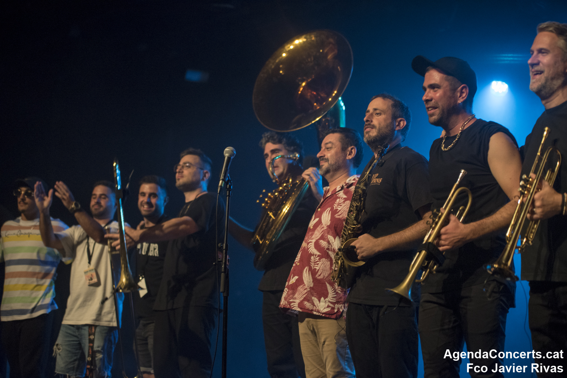 Hip Horns Brass, actuant amb La Ratonera, al Festival Altaveu 2022.